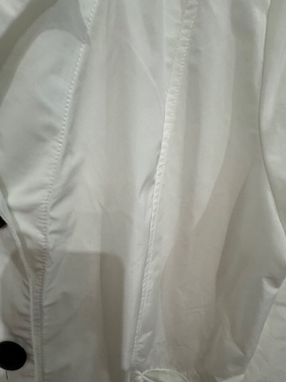 Sun Kim White Polyester Rain/Weather Jacket size M NWT